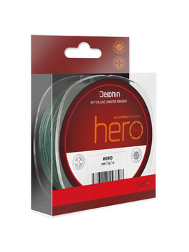 Леска плетеная Delphin HERO 4 PE Sinking Braided Line / 300m - 0.16mm - 22lb(9.97kg) - Green