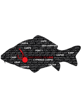 Наклейка Delphin CARP WORDS Sticker / 100x46,5mm