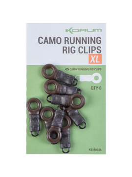 Кольцо с застежкой KORUM Camo Running Rig Clips - XLARGE / 8шт.