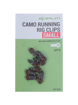 Кольцо с застежкой KORUM Camo Running Rig Clips - SMALL / 8шт.