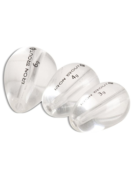 Груз-капля прозрачный IRON TROUT T-Drop Ghost / 6g - 5шт.