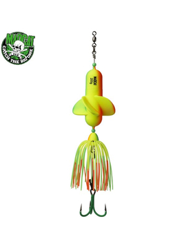 Блесны вертикальные MADCAT® A-STATIC PROPELLER TEASER Treble Hook - 150g - FIRETIGER UV