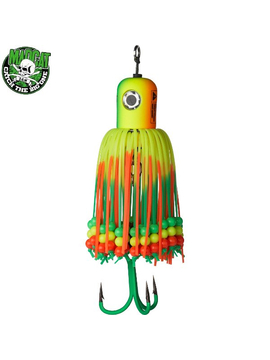 Блесны вертикальные MADCAT® A-STATIC CLONK TEASER Treble Hook - 150g - FIRETIGER UV