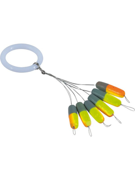 Цилиндр плавающий IRON TROUT Zylinder Pilot Stick - L / 4 x 18mm - Yellow/Orange/Grey - 6шт.