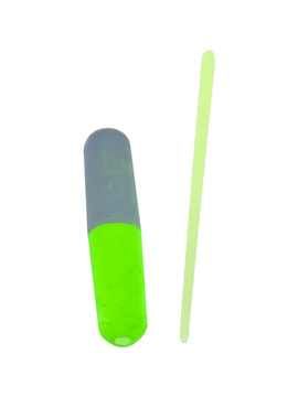 Цилиндр плавающий со стопором IRON TROUT Pilot Stick - S / 3 x 12mm - Green/Grey - 8шт.