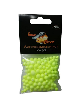 Шарики плавающие IRON TROUT Buoyancy Ball / 6-10mm - Yellow - 100шт.