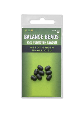 Бусины утяжеленные E-S-P Tungsten Loaded Balance Beads - Small / 0,3g / Weedy Green / 8шт.