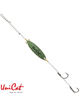 Готовые оснастки на сома UNI CAT POWER RATTLE 10g HAIR Rig №6/0+4/0 - 150cm / 105kg