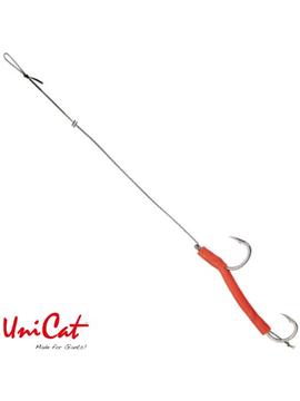 Готовые оснастки на сома UNI CAT STIFF HAIR Rig №2/0+1/0 - 120cm / 67kg