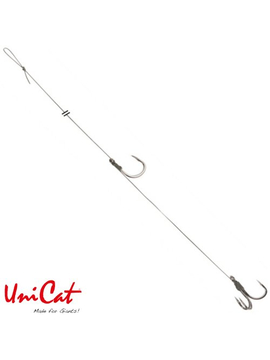 Готовые оснастки на сома UNI CAT SINGLE & TREBLE Hook Rig №6/0 + 2/0 - 110cm / 85kg