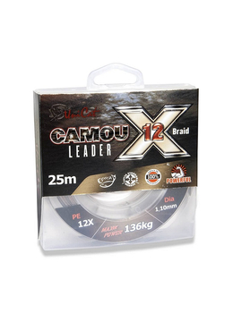 Поводковые материалы UNI CAT CAMOU 12-X Leader - 25m / 0.90mm / 105kg
