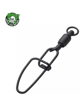 Вертлюг с застежкой MADCAT® STAINLESS BALL BEARING SWIVEL WITH CROSSLOCK SNAP / 75 kg - 3 шт.
