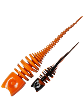 Силиконовые приманки DAM GARLIC TROUT LURE - 6cm / UV Orange/Black - 10шт.