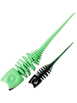 Силиконовые приманки DAM GARLIC TROUT LURE - 6cm / UV Green/Black - 10шт.