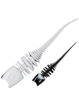 Силиконовые приманки DAM GARLIC TROUT LURE - 6cm / UV White/Black - 10шт.