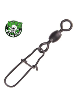 Вертлюг с застежкой MADCAT® Stainless Crane Swivel With Snap / 75 kg - 5 шт.