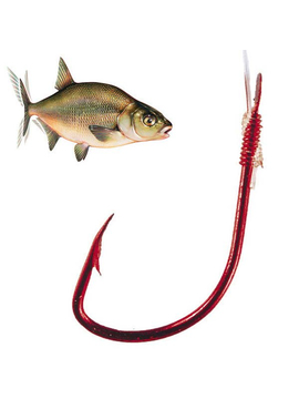 Поводок SAENGER Specitec BREAM / №12 / 0.14mm / 60cm / Red - 10шт.