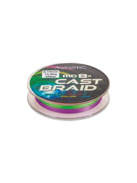 Леска морская плетеная AQUANTIC® 8x MC Cast Braid - 0.11mm / 8.1kg / 200m - Multicolor