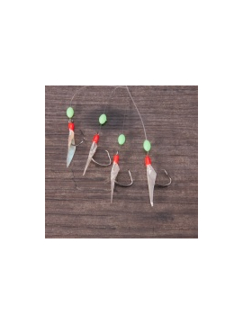 Оснастка морская AQUANTIC® Hering Circle Hook Fishskin III Rig - №4 / 0.50mm / 125cm