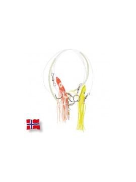 Оснастка морская AQUANTIC® Natural Bait Leader NORGE Rig - №4/0 / 1.20mm / 170cm / 120lbs - White