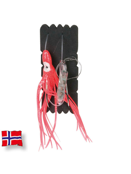 Оснастка морская AQUANTIC® Flashlight Octopus Rig - №12/0 + 12/0 / 70cm / 1.2mm