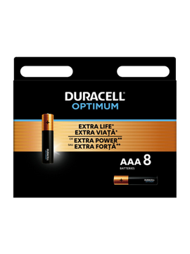 Батарейка Duracell Optimum LR03 AAA BL8 Alkaline 1.5V