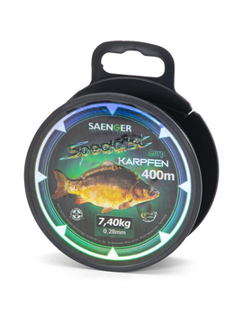Леска карповая SAENGER Specialist CARP - 0,30mm / 8,20kg / 400m - Camou Green