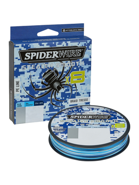 Леска плетеная SPIDER WIRE® STEALTH® SMOOTH X8 PE BRAID - 0.07mm / 150m / 6kg - BLUE CAMO