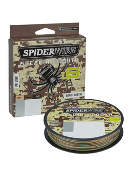 Леска плетеная SPIDER WIRE® STEALTH® SMOOTH X8 PE BRAID - 0.06mm / 150m / 5.4kg - CAMO