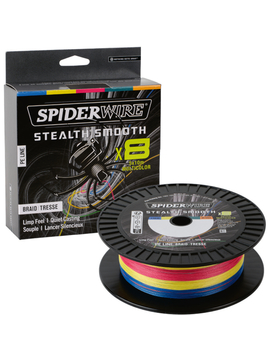 Леска плетеная SPIDER WIRE® STEALTH® SMOOTH X8 PE BRAID - 0.15mm / 300m / 16.5kg - 5x10m MULTI COLOR