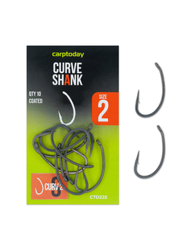 Крючки карповые Carptoday Curve Shank, Размер крючка: № 2