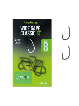 Крючки карповые Carptoday Wide Gape Classic ST, Размер крючка: № 8