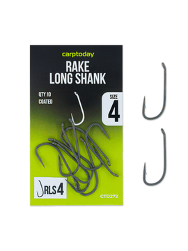 Крючки карповые Carptoday Rake Long Shank, Размер крючка: № 4