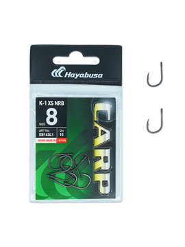 Крючки карповые HAYABUSA K-1 XS NRB, Размер крючка: № 8