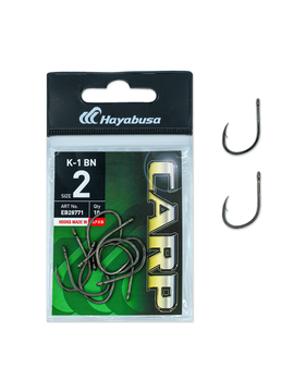 Крючки карповые HAYABUSA K-1 Black Nickel для карпфишинга — CARPshop