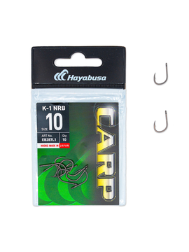 Крючки карповые HAYABUSA K-1 NRB, Размер крючка: № 10