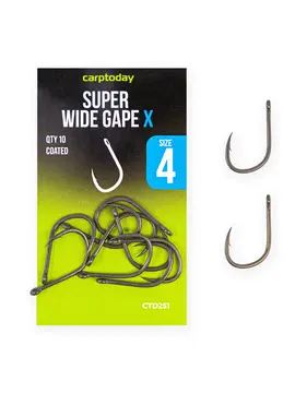 Крючки карповые Carptoday Super Wide Gape X, Размер крючка: № 4