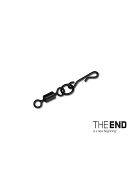 Вертлюг с кольцом и застежкой Delphin THE END Q-Cast - 10 шт.