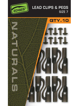 Безопасная клипса с Т-образными стопорами FOX Naturals Size 7 Lead Clips & Pegs EDGES