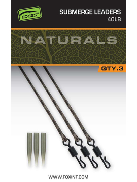 Готовые лидкоры без сердечника FOX Naturals Submerge Leaders EDGES, Тест: 40.00 lb