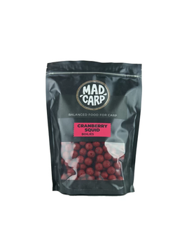 Бойлы тонущие Mad Carp Baits CRANBERRY SQUID клюква кальмар для карпфишинга 1кг — CARPshop