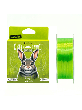 Леска карповая Carptoday Green Rabbit 1000м, Диаметр лески: 0.23 мм