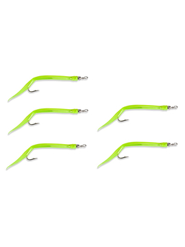 Крючок с силиконовой трубкой AQUANTIC® Gummi Makk №8/0 - Yellow - 5 шт.