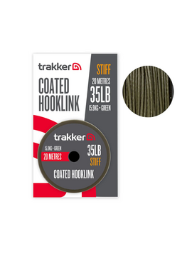 Поводковый материал в оплётке Trakker STIFF COATED HOOKLINK, Тест: 35.00 lb
