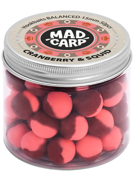 Бойлы насадочные Mad Carp Baits Balanced CRANBERRY & SQUID (Клюква и Кальмар) 15мм