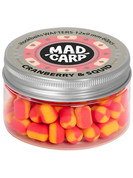 Вафтерсы Mad Carp Baits CRANBERRY SQUID (Клюква и Кальмар) Wafters, Диаметр: 12 х 9 мм