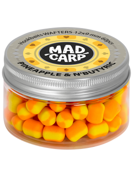 Вафтерсы Mad Carp Baits PINNEAPPLE & N'BUTYRIC (Ананас и Масляная кислота) Wafters, Диаметр: 12 х 9 мм