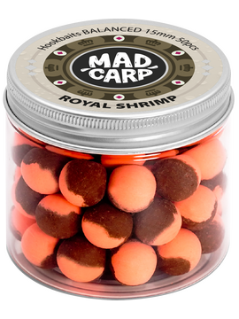 Бойлы насадочные Mad Carp Baits Balanced ROYAL SHRlMP (Королевская Креветка) 15мм