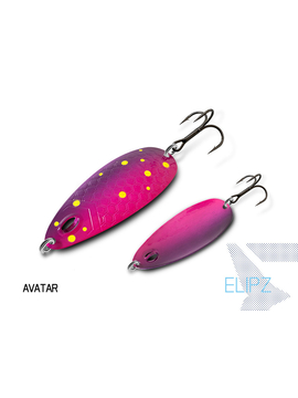 Блесна колеблющаяся DELPHIN ELIPZ FullSCALE Hook №2 / 7.5cm / 12g - AVATAR