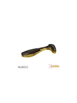 Виброхвост DELPHIN KARMA UVs / 8cm / MUD GOLD - 5шт.